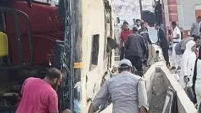 إصابة 50 شخص إثر انقلاب أتوبيس فى طريقه لدير الأنبا انطونيوس