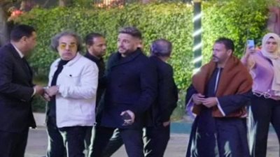بالصور..حماقى ورامى جمال والشاعرى فى عزاء محمد رحيم