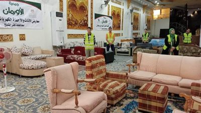توزيع أثاث المنزلى وأجهزة كهربائية علي ٤٥٠ أسرة بقرى مركز بيلا