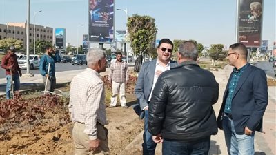 رئيس الجهاز:رفع كفاءة المسطحات الخضراء والمحاور الرئيسية بالعبور