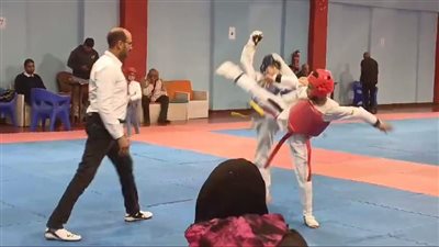 أحمد عبد الفتاح يفوز بالمركز السادس على الجمهورية فى التايكوندو