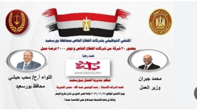 تدريب 2000 من الايدى العاملة فى بورسعيد تمهيدا لدخولهم سوق العمل