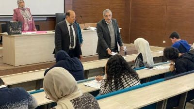 نائب رئيس جامعة بنها الأهلية يتابع سير إمتحانات الترم الأول