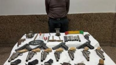 عامل الفيوم حول مسكن إلى ورشة لتصنيع الأسلحة النارية بالفيوم