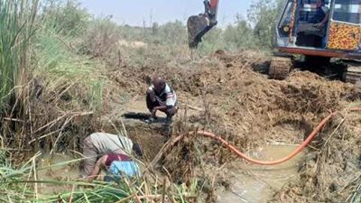 مياه القناة تكثف أعمال التطهير في القطاعات الثلاثة
