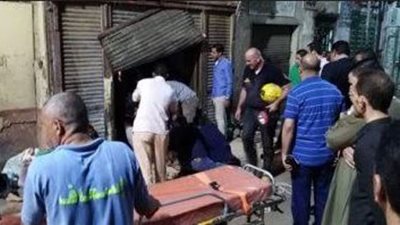 انهيار منزل بمدينة طهطا بسوهاج