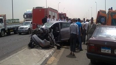 اصابة سعوديين فى انقلاب ملاكى بالاسماعيلية