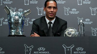 تصريح نارى من فيرجيل فان ديك بعد فوزه بجائزة أفضل لاعب في أوروبا
