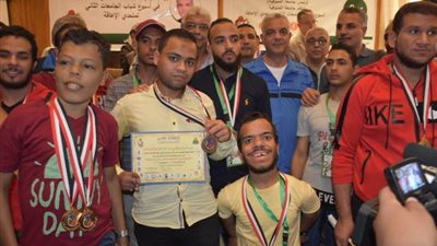 جامعة السادات تحصد ثلاث ذهبيات في اسبوع الجامعات لمتحدي الاعاقة ..صور