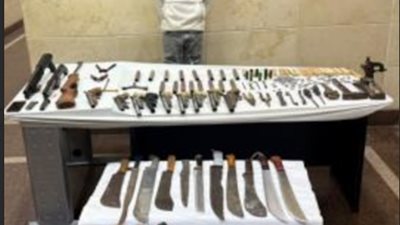 ضبط عنصر اجرامى حول منزله إلى ورشة لتصنيع وبيع الأسلحة