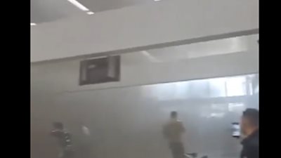 فيديو.. حريق في مطار رفيق الحريري في بيروت