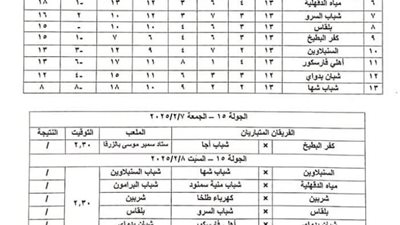 السنبلاوين يتعادل مع شباب منية سمنود وشباب اجا وشربين حبايب
