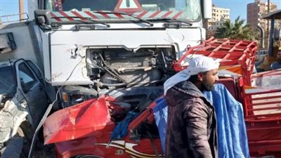 أسماء ضحايا حادث تصادم نقل تريلا وربع نقل بسمالوط