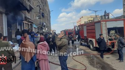 شاهد .. حريق محل بويات أمام مستشفي قويسنا محافظة المنوفية