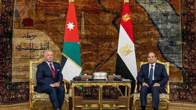الرئيس السيسي والعاهل الأردني يؤكدان على عدم تهجيرالفلسطينيين من أرضهم