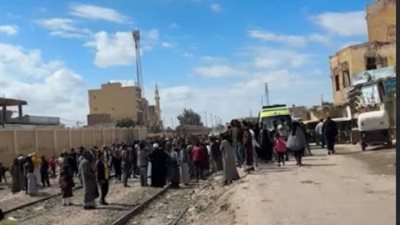 قطار مطروح يدهس شاب بمدينة لحمام