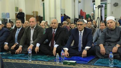 محافظ الجيزة يشهد احتفالية ذكري النصف من شعبان بمسجد عبد الرحمن