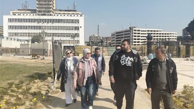 رئيس جهاز مثلث ماسبيرو تتفقد أعمال رفع كفاءة حديقة الأزبكية
