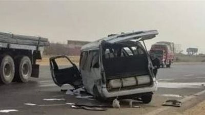 أسماء المصابين فى تصادم سيارتين بطريق الضبعة الصحراوى