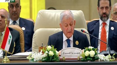 الرئيس العراقي: ندعم خطة إعمار غزة أو المساس بحقوق الفلسطينيين