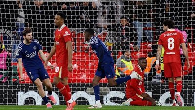 ليفربول يودع دوري أبطال أوروبا على يد باريس سان جيرمان