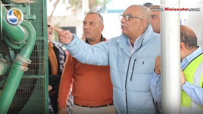 رئيس مياه المنيا:يتفقد محطات المياه والصرف الصحي بمركز المنيا