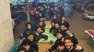 سحور جماعى للاعبى المنصوره بعد الفوز على الاتصالات