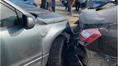 مصرع زوجين واصابة 6 آخرين في تصادم سيارتين بالشرقية