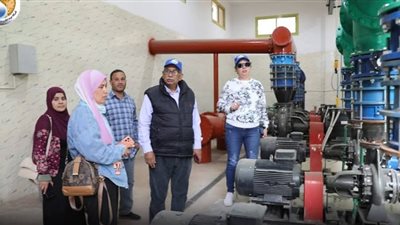 رئيس مياه المنيا يتفقد محطة معالجة صرف صحي سمالوط