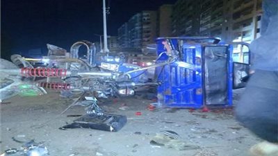 إصابة 2 أثر تصادم ميكروباص وتروسيكل بطريق طنطا كفرالزيات