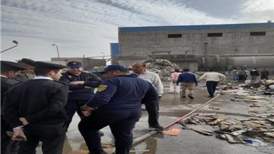 نشوب حريق في مصنع ورق ببني سويف
