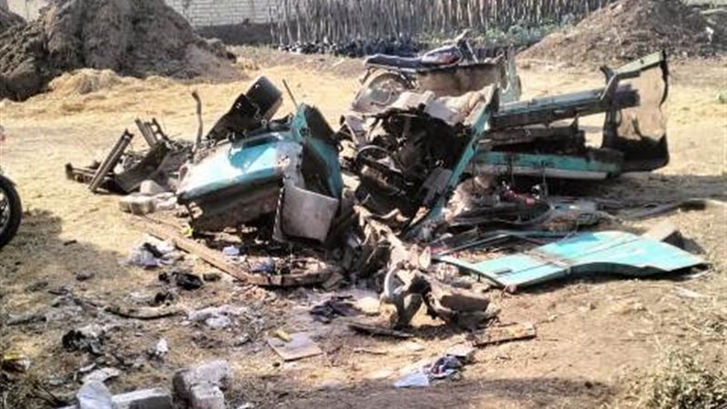 السيارة بعد تقطيعها