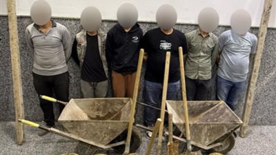 القبض على 6 أشخاص ينقبون عن الٱثار داخل عقار بالزيتون