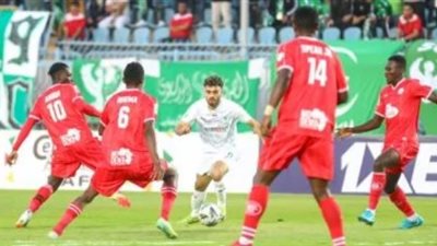 المصري يُنهي الشوط الأول متأخراً بثنائية أمام سيمبا التنزاني