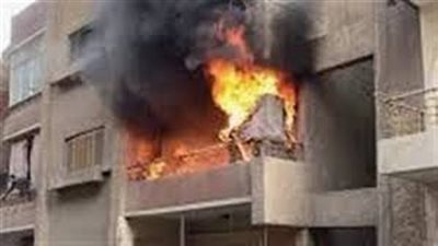 إصابة سيدة وابنتها فى حريق شقة بالبساتين