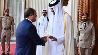 أمير قطر :زيارة الرئيس السيسي تمثل تتويجا للزخم المتنامي فى العلاقات بين البلدين