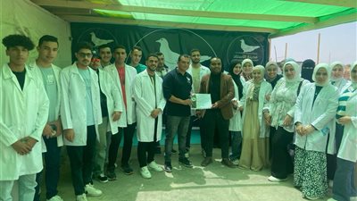 زيارةعلميةلطلاب زراعة مطروح للتعرف على نظم تربية وإنتاج الحمام
