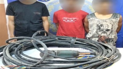 ضبط المتهمين بسرقة كابلات إنارة الطريق العام بحي منشية ناصر