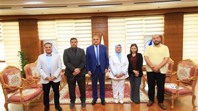 رئيس جامعة كفر الشيخ يستقبل وفد جهاز تنمية المشروعات