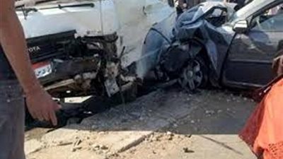 إصابة 6 بينهم طفل إثر تصادم ملاكى وميكروباص بالدقهلية