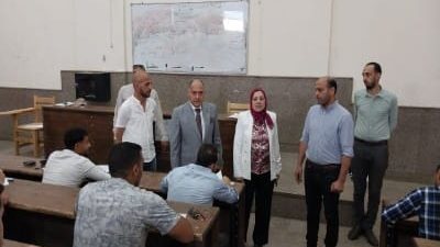 نائب رئيس جامعة بنها تتفقد سير امتحانات الترم الثاني بالتربية الرياضية