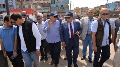 محافظ الدقهلية ووزير الرى يتفقدان المنشآت على الترع وأعمال التطهير