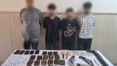 كمين أمني يطيح بتشكيل عصابي بحوزته حشيش وهيروين وأسلحة نارية في العبور