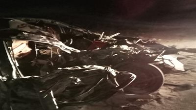 مصرع 4 من أسرة واحدة في حادث تصادم بالمنيا