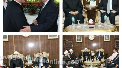 أبو ليمون يستقبل مفتي الجمهورية لتقديم العزاء في شهداء الإقليمي