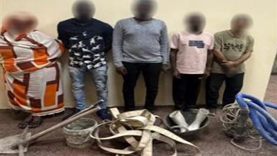 بينهم سيدة.. ضبط موظف و5 أجانب ينقبون عن الآثار بالسيدة زينب