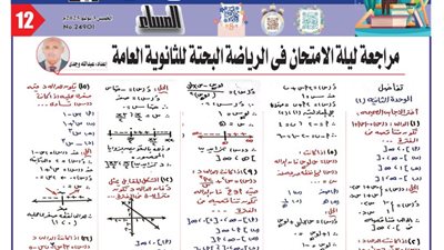 18 سؤالا بالاجابات في التفاضل الوحدة الثانية لـ الثانوية العامة
