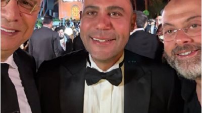 رامى إمام وهشام ماجد ومعتز التوني وعمرو الليثي فى حفل زفاف حفيد الزعيم