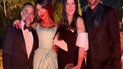 يسرا حسن الرداد وإيمى سمير غانم وحماقى فى حفل زفاف حفيد الزعيم
