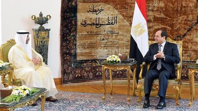 السيسى يستقبل رئيس مجلس الأمة الكويتى